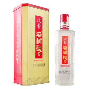 老村长酒淡雅铁盒金酒42度480ml*6瓶装 光瓶浓香型酒纯粮酿造包邮