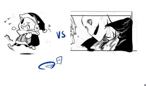 对比一下画的sans和g爹.