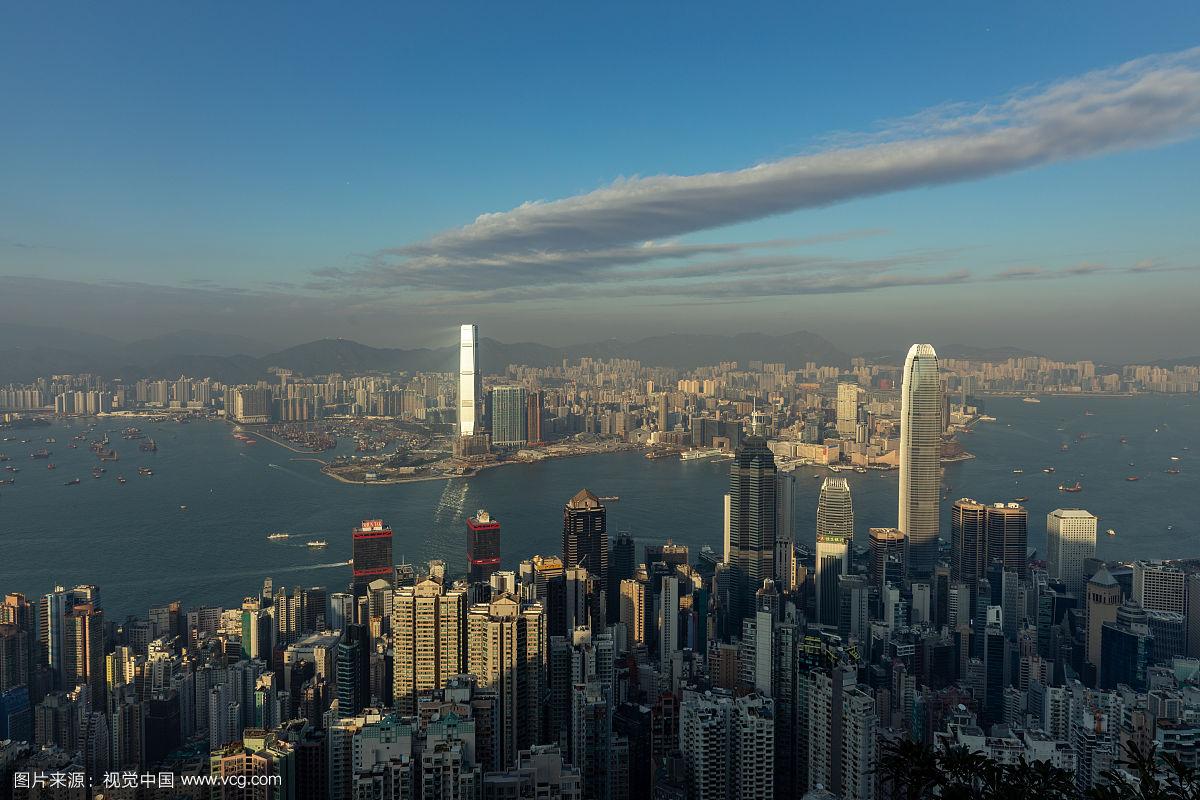 香港维多利亚港全景图