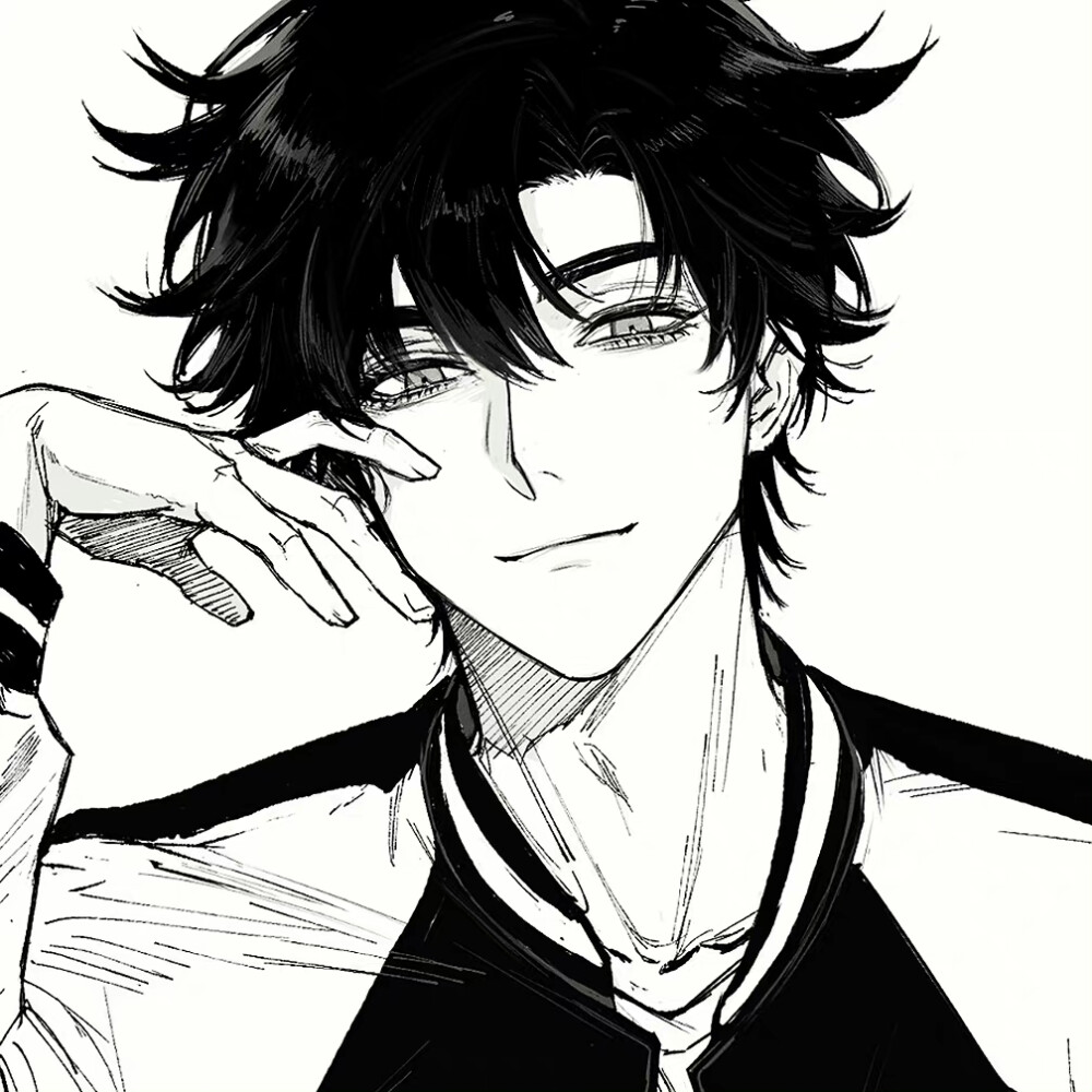 黑白漫头 男生头像