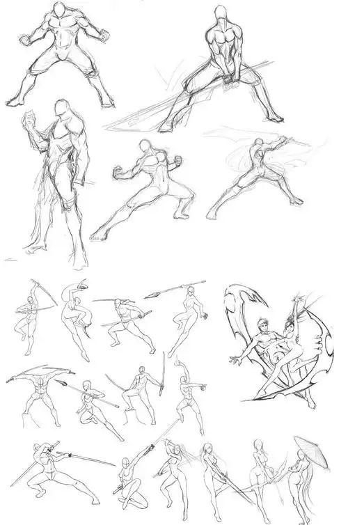 超多动漫人物战斗姿势