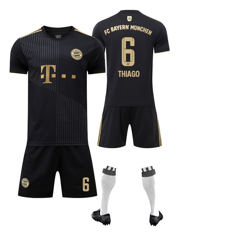 腾讯体育官方旗舰店同款拜仁慕尼黑球衣客场2122足球服短袖9号莱万25