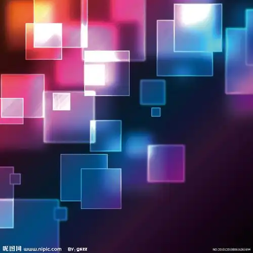 交错叠加炫彩动感方形图片