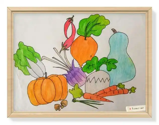 豫章师院~湾里校区,综合部18级学前五班美术优秀作品~"蔬菜"图集