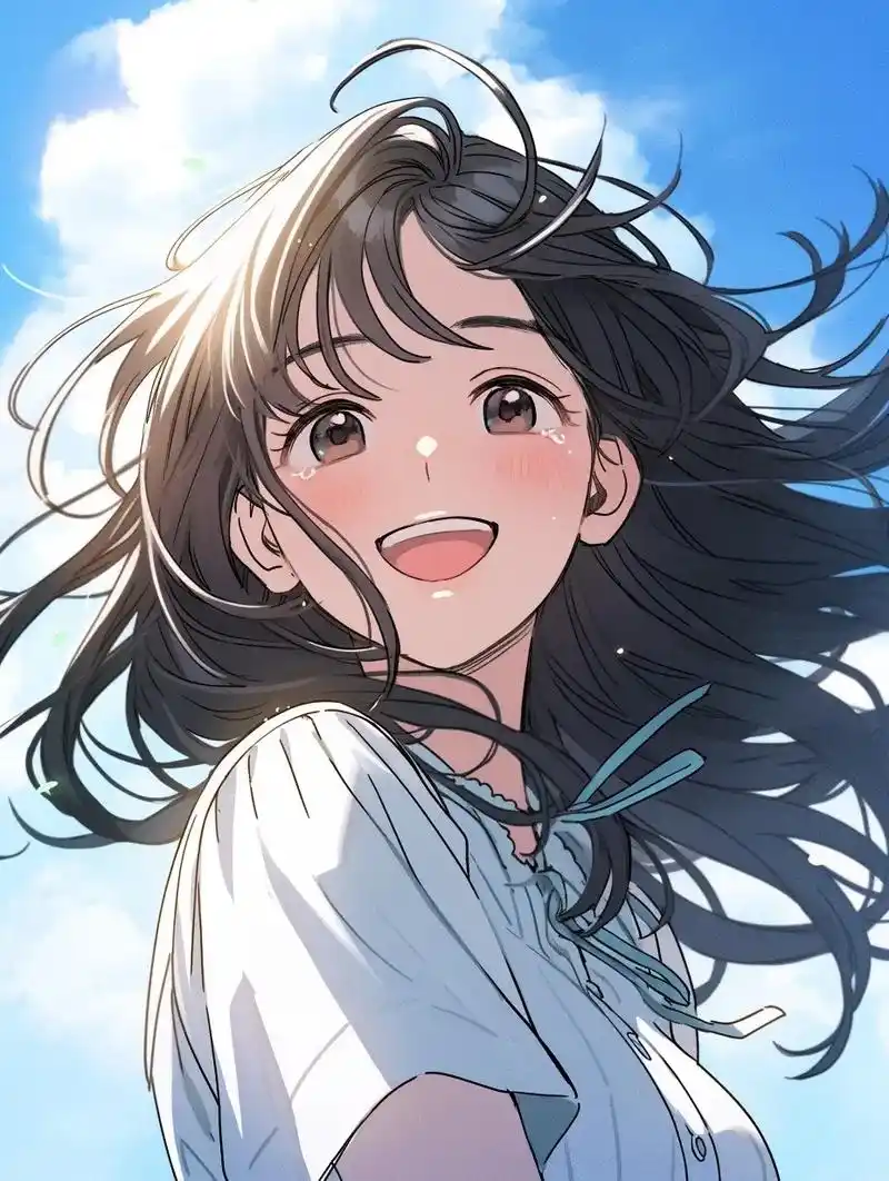 清澈明亮的笑容.#二次元 #动漫 #美图分享 #治愈系 #手 - 抖音