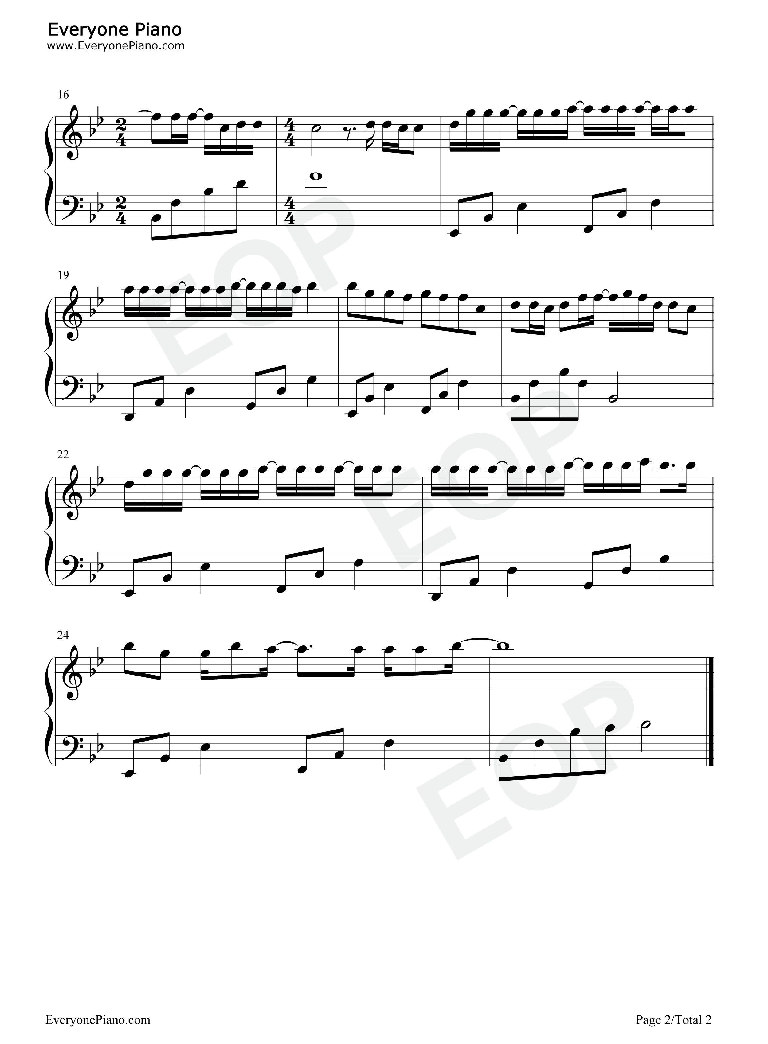 沦陷-原调简单版-我的爱滴滴点点圆圆圈圈像断了线-抖音热歌五线谱