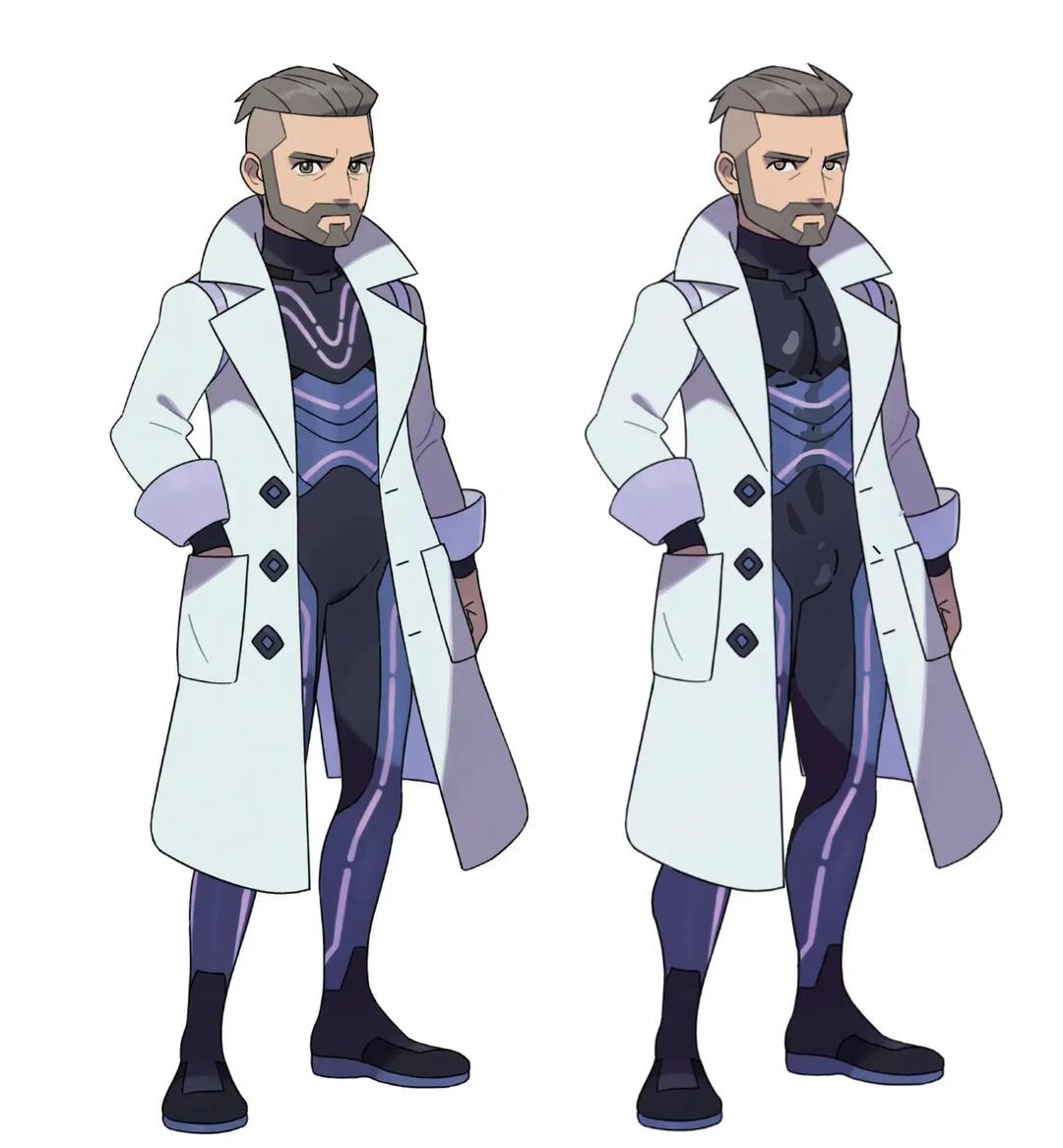 浅改了一下宝可梦朱紫弗图博士的立绘