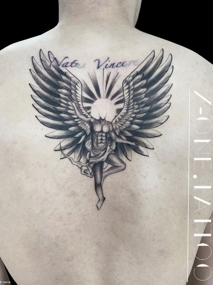 《堕落天使》_纹身图案手稿图片_刘子阳的纹身作品集