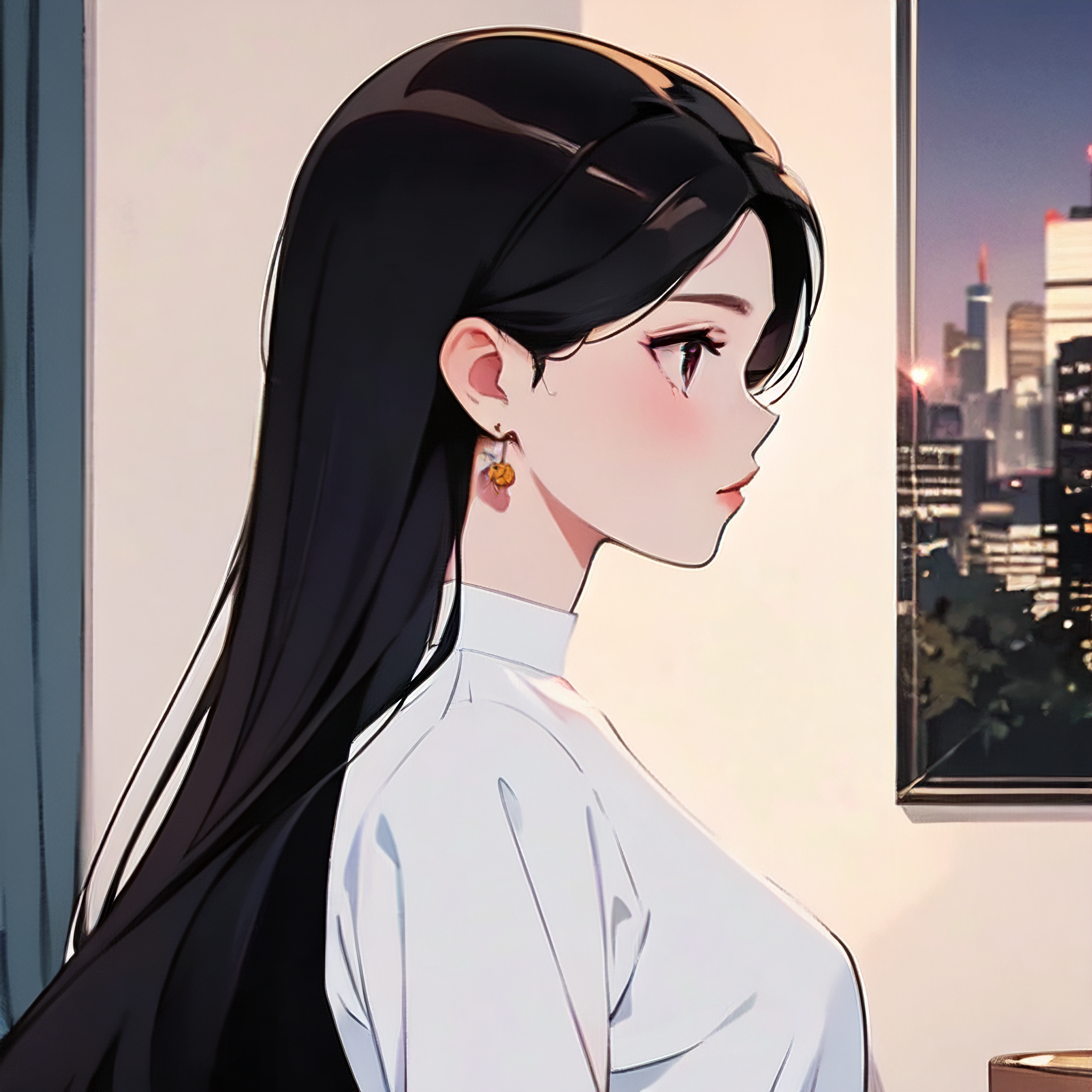 9369♀15高冷漂亮女生的漫画头像78