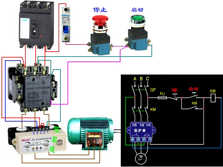综合保护器运行时显示断相,二次启动刚闭合就断开了,实测三相并无缺相