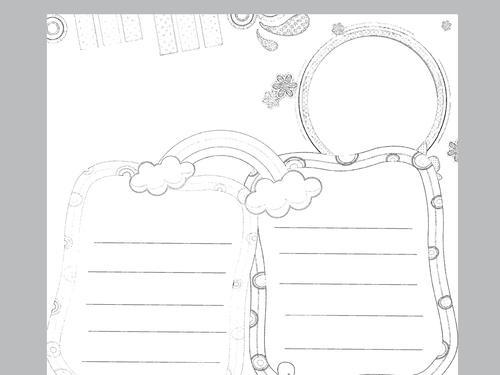 手抄报简单又漂亮手绘手抄报空白模板大全a4手抄报模板a4十幅手绘小