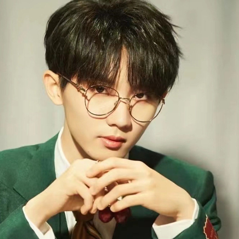 时代少年团马嘉祺同款男女士眼镜鹿晗防蓝光学生圆形