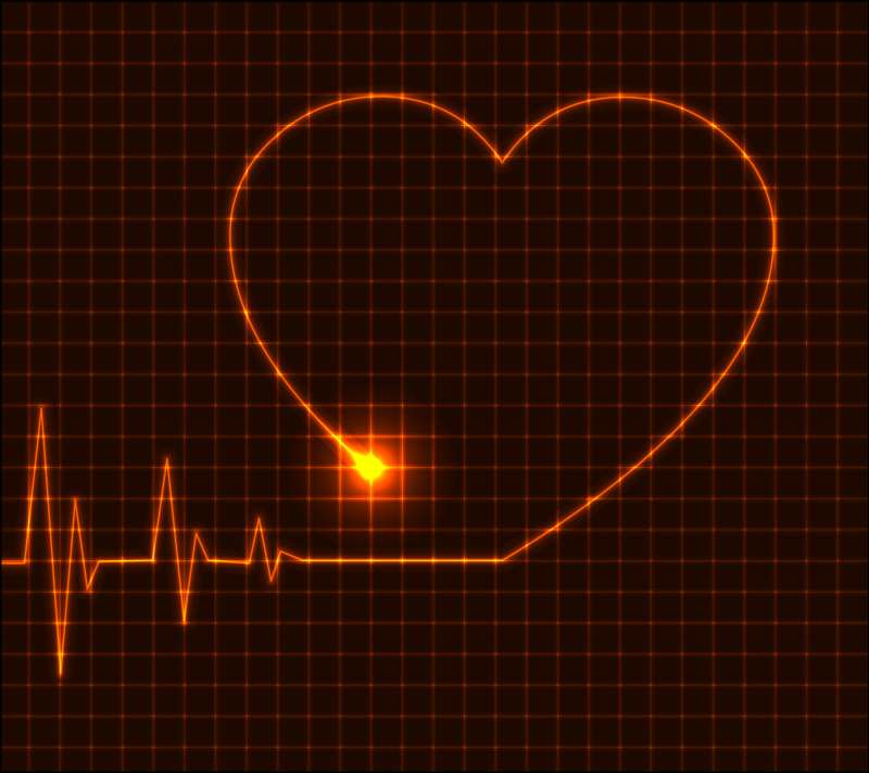创意爱心心电图矢量素材