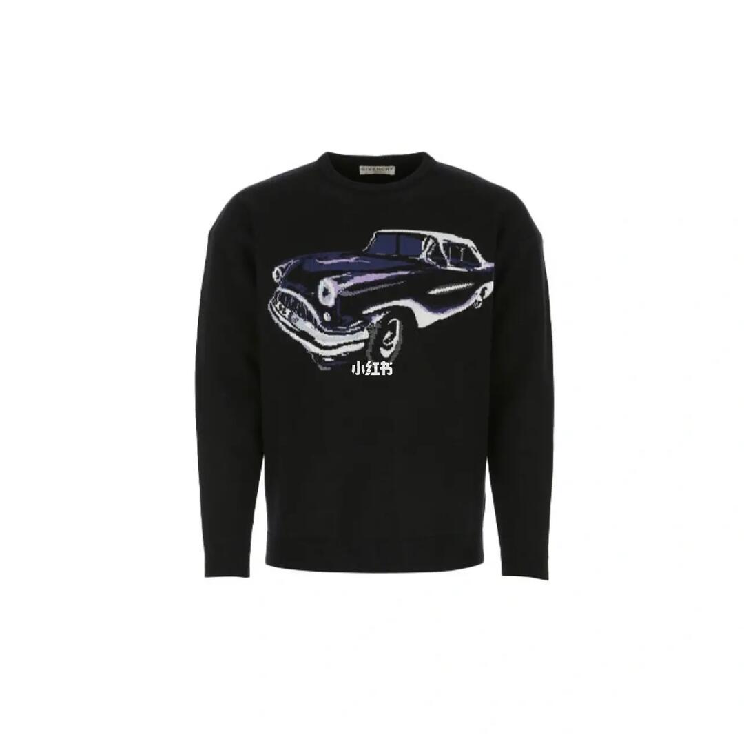 givenchy汽车图案针织毛衣