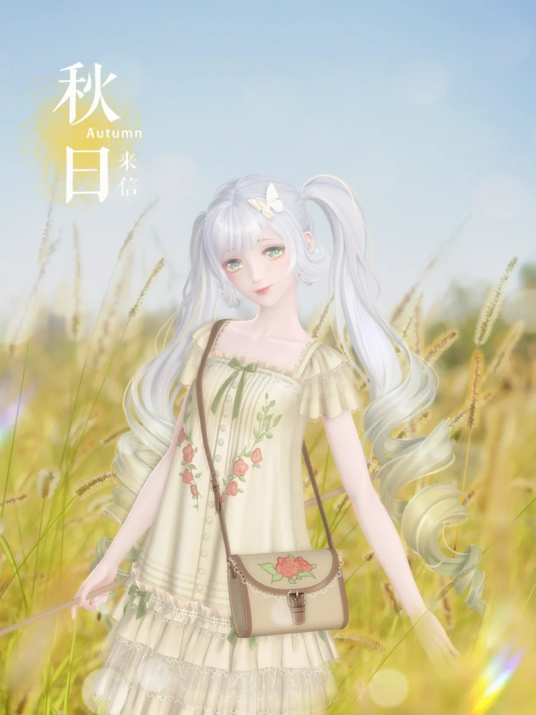 白毛双马尾太乖了