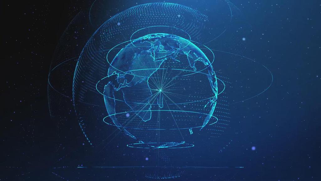 1080p科技感地球地图视频素材