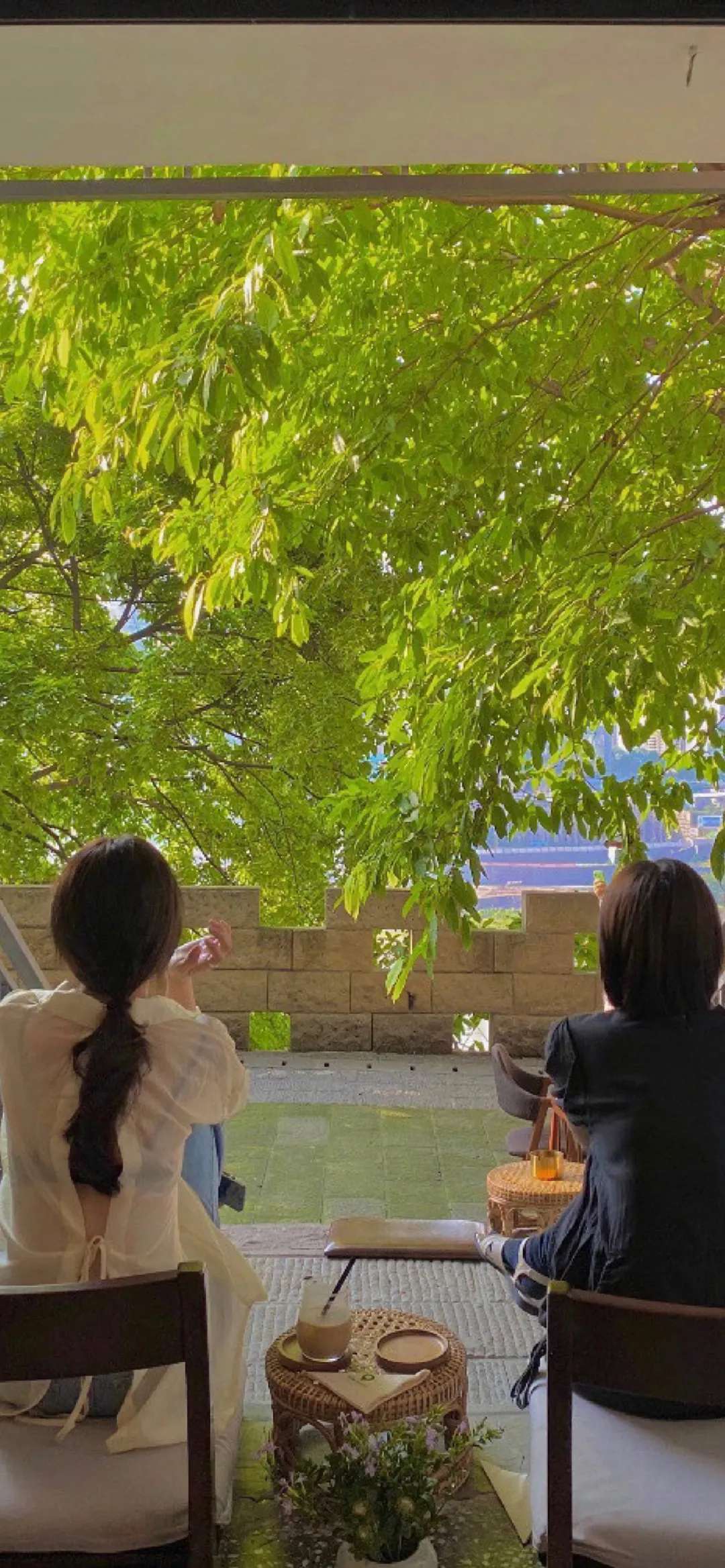 图片壁纸唯美女生背影 我对着日落晚霞许愿 希望你一直在我身边