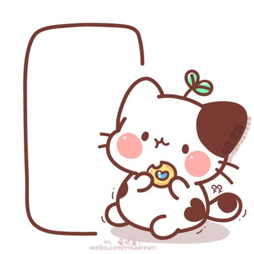 萌物可爱简笔画  30 ff花园夜原创手绘可爱宠物小猫咪头像插画手绘q版