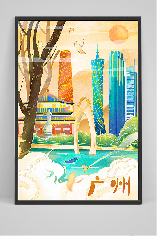 广州手绘插画图片-广州手绘插画素材下载-众图网