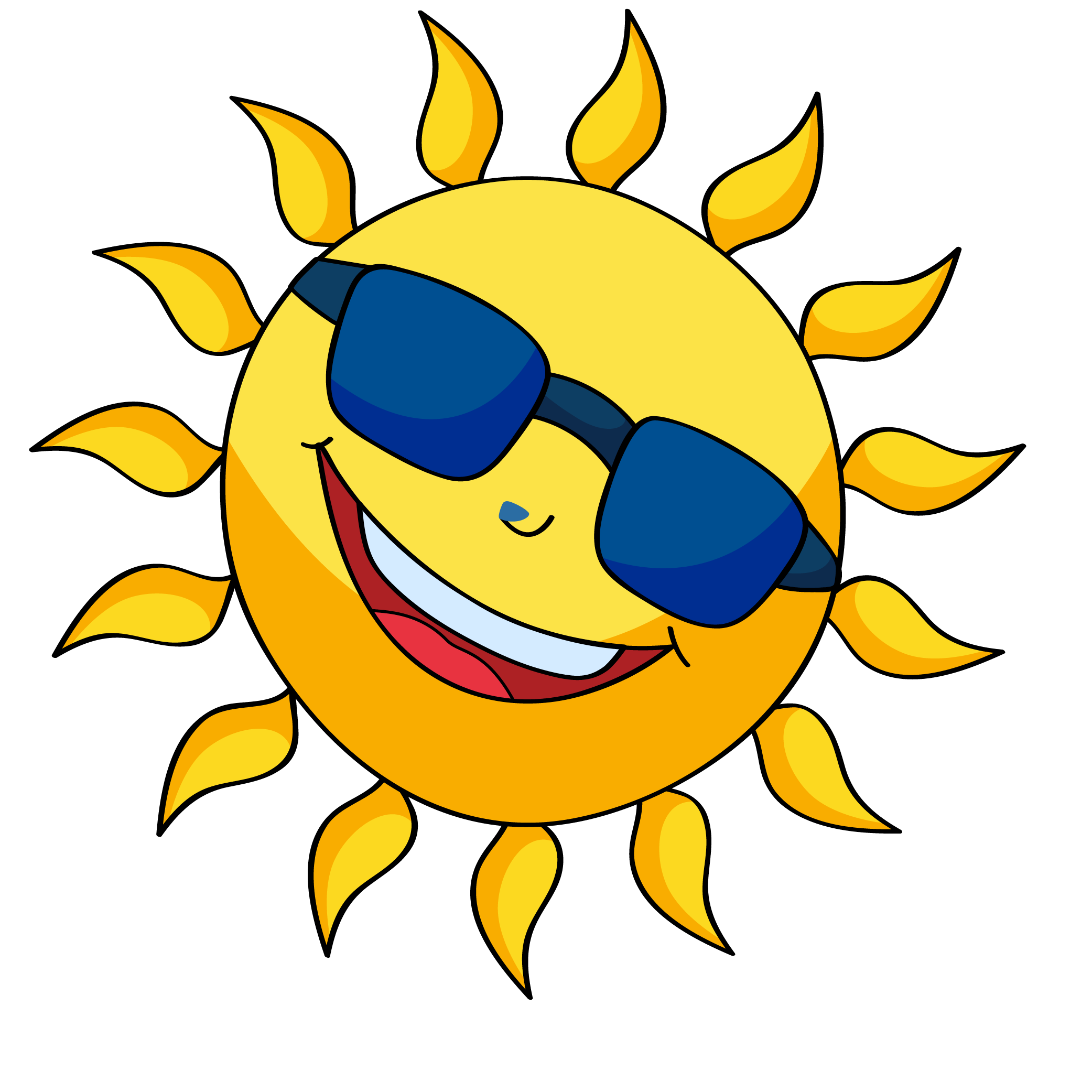 what is the size of sun smiling vector cartoon free transparent