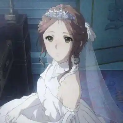 动漫白色婚纱女生头像