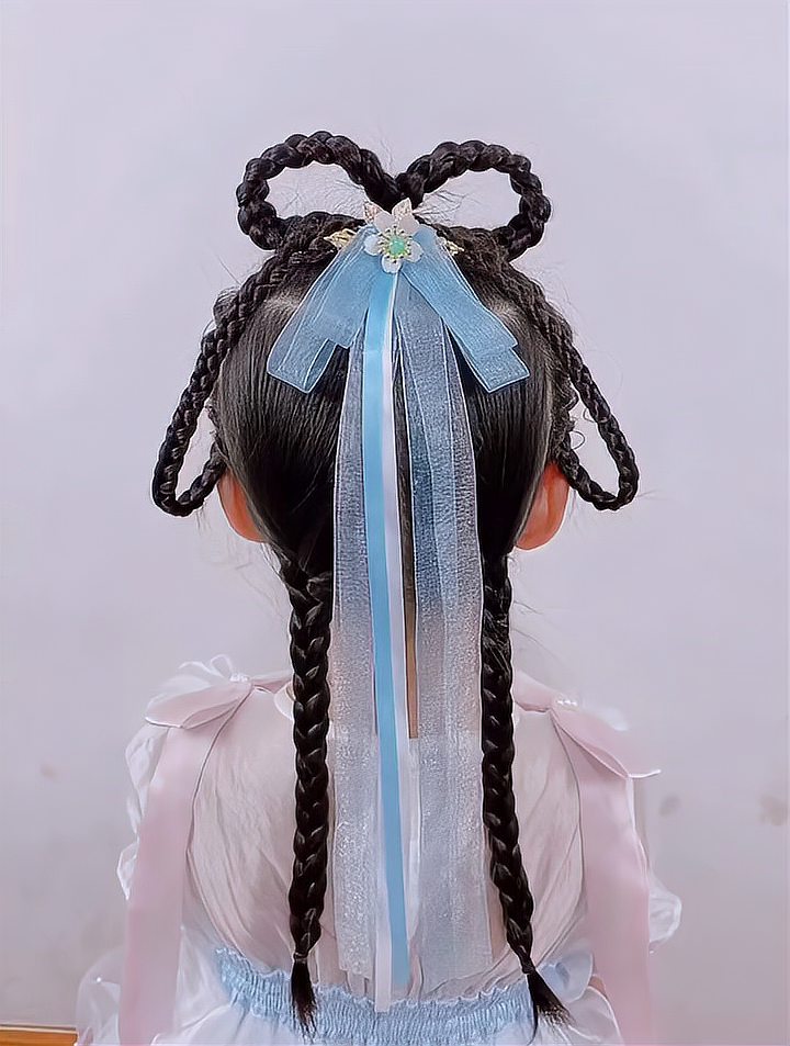 古风编发,简单发型教学,小女孩扎头发方法-度小视