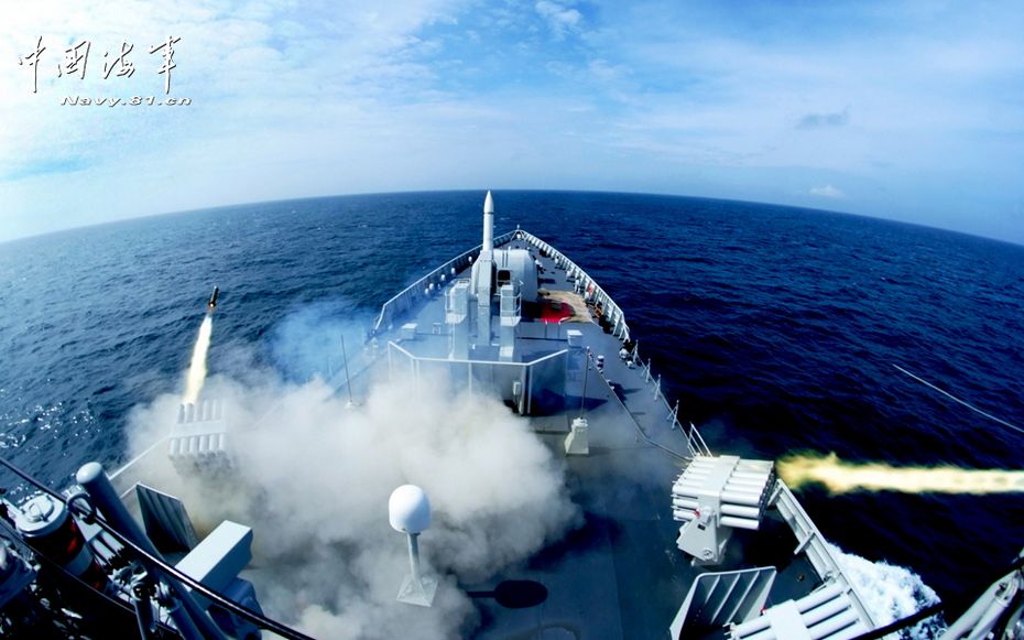 中国海军陆续曝光多张演习高清图片