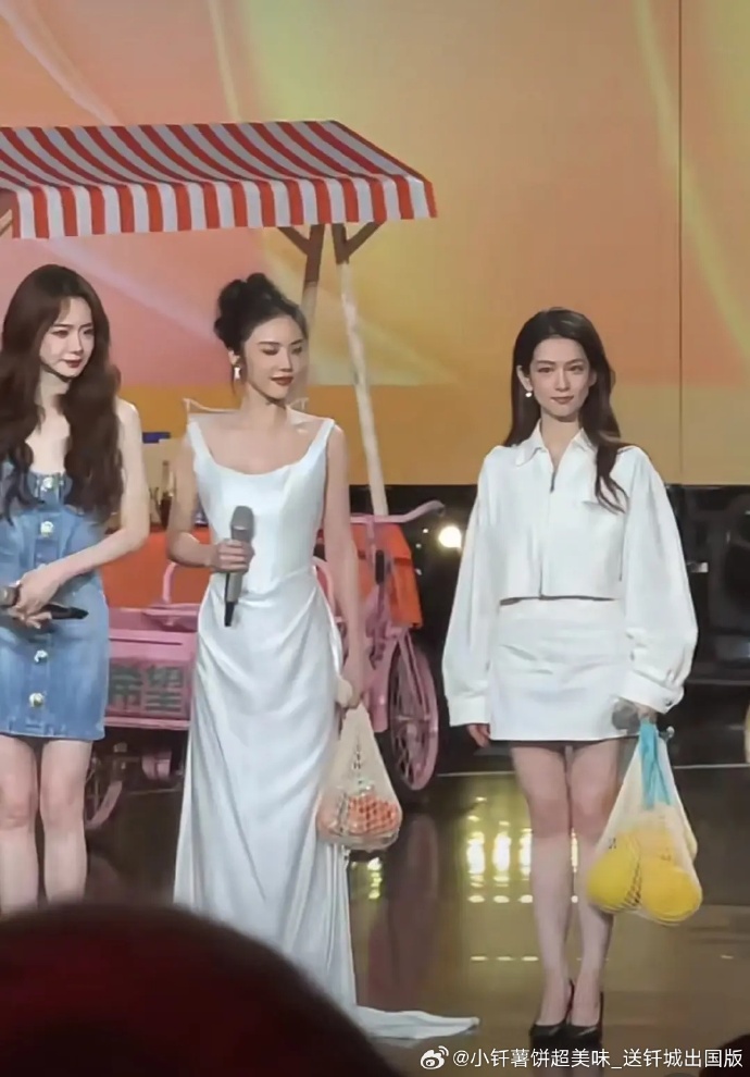 蔡文静和戚薇的身高真的太优势了,看陈昊宇站在旁边,虽然很美