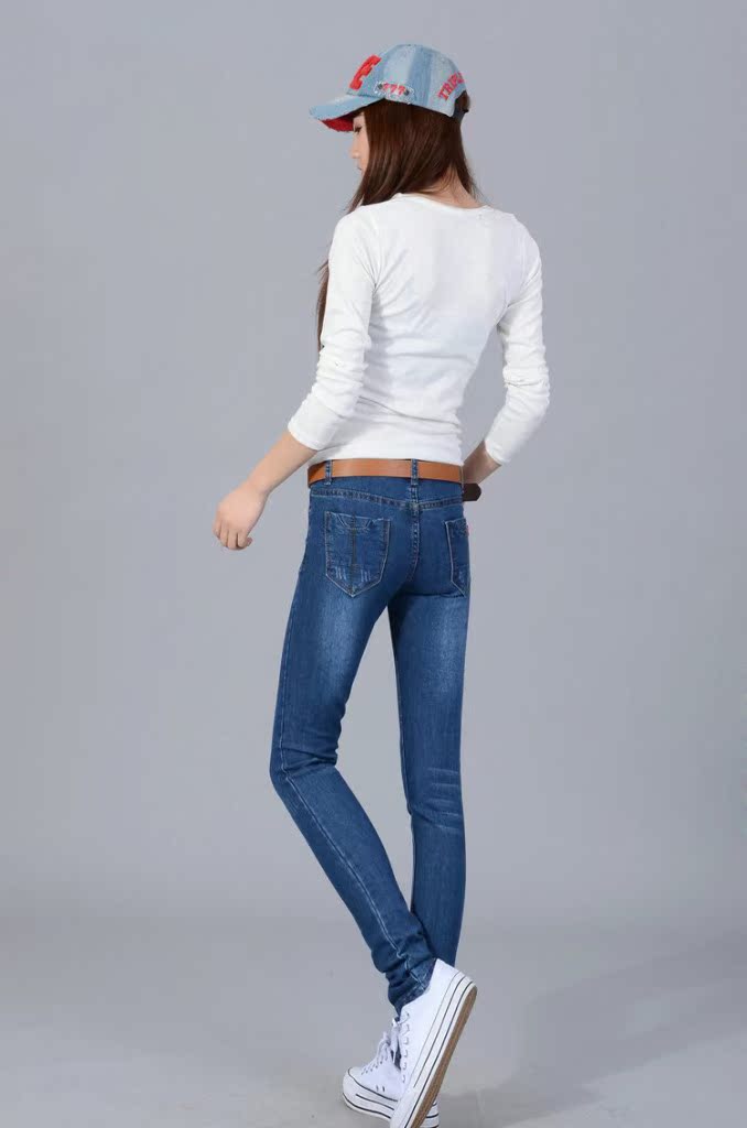 2013秋装新款女士打底裤韩版女裤大码小脚裤牛仔裤长裤子女式女生