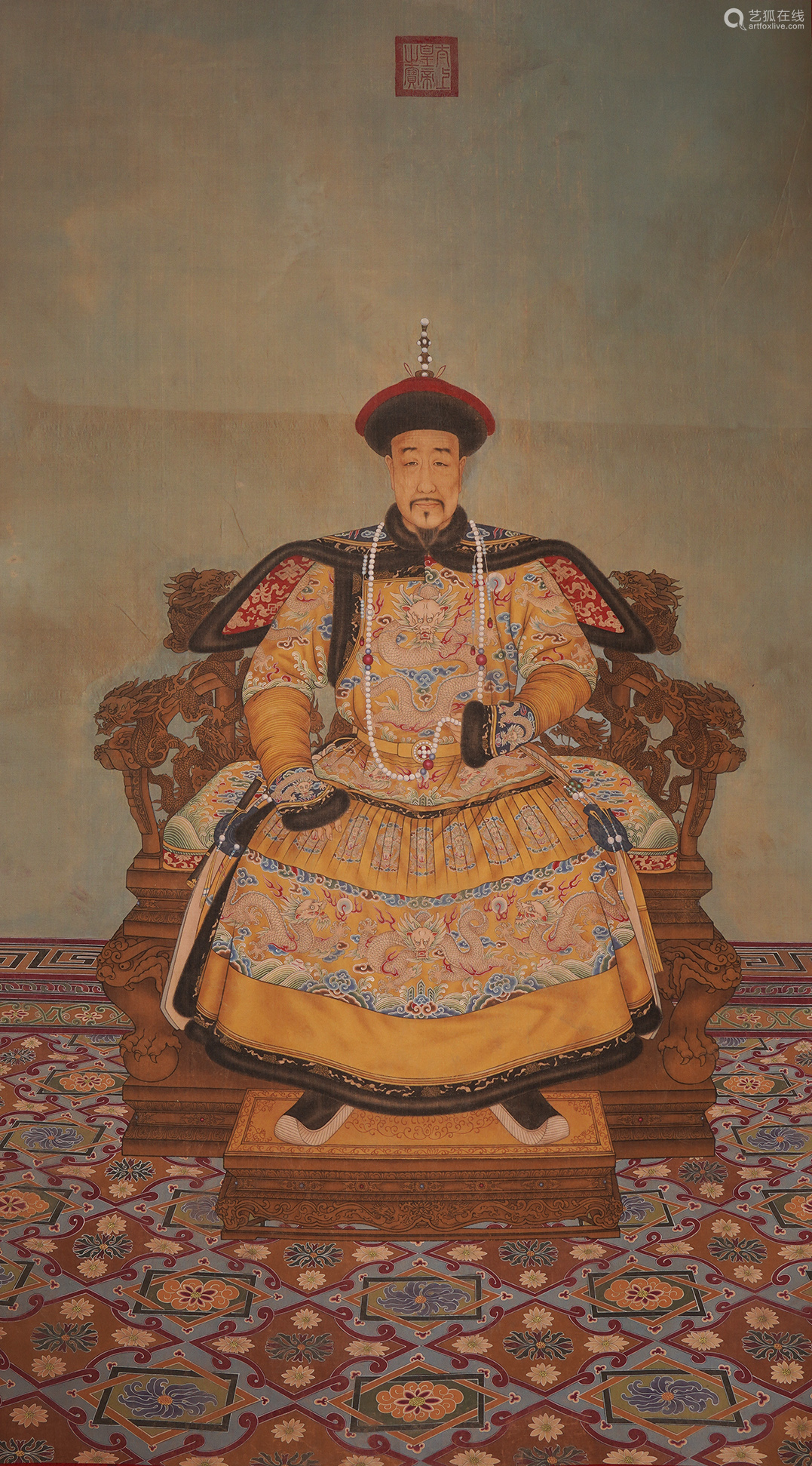 佚名乾隆皇帝像设色绢本立轴