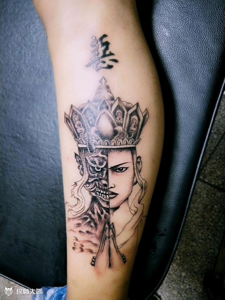 善恶一念之间_纹身图案手稿图片_一墨的纹身作品集