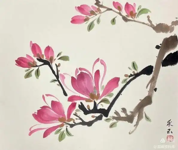 国画教程分享71亭亭玉兰香四溢