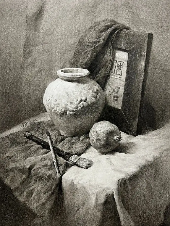美术艺考 | 素描静物的要点及步骤分析讲解_画面_物体_整体