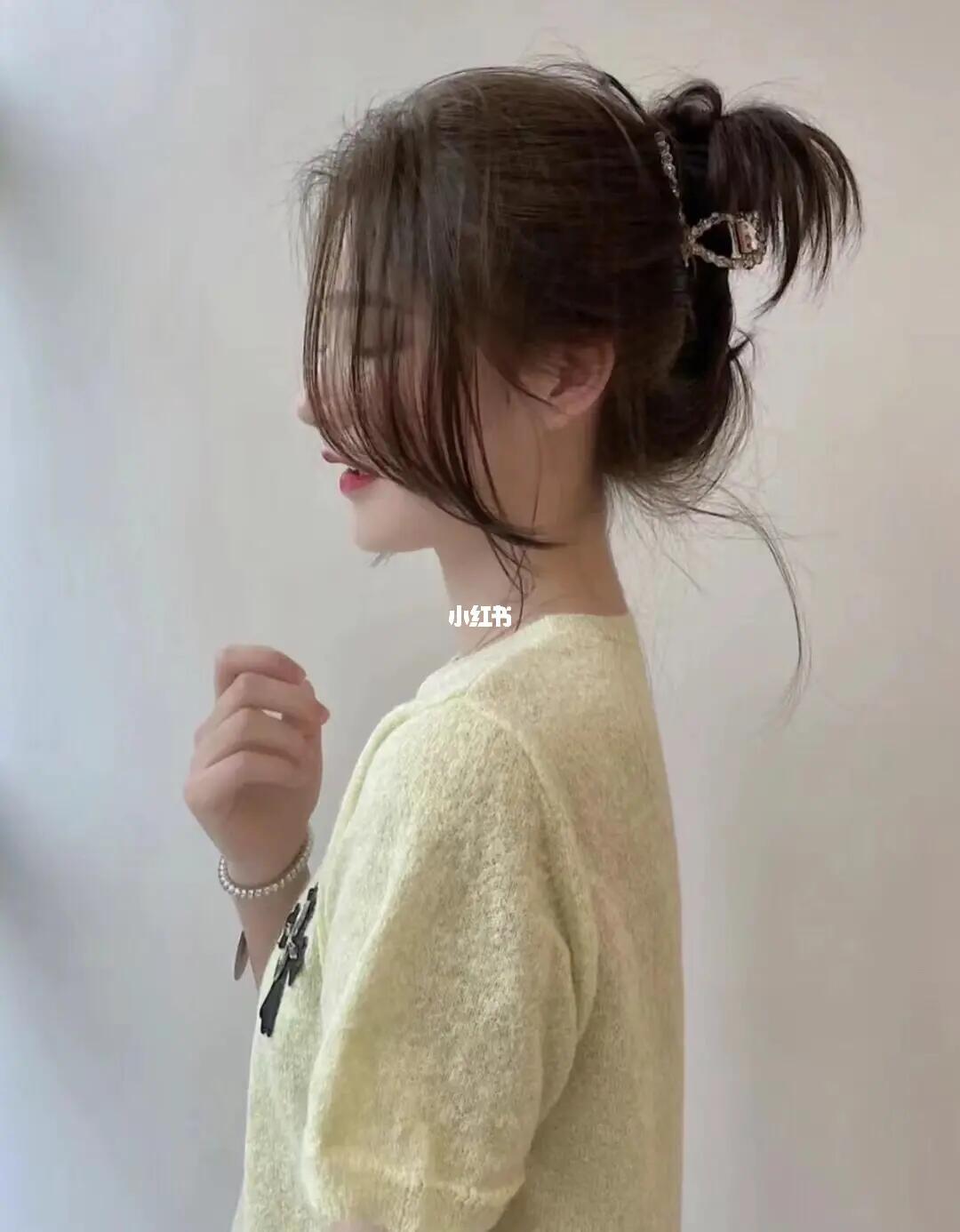 八子刘海适用各种脸型风格#丸子头  #我的日常  #八字刘海