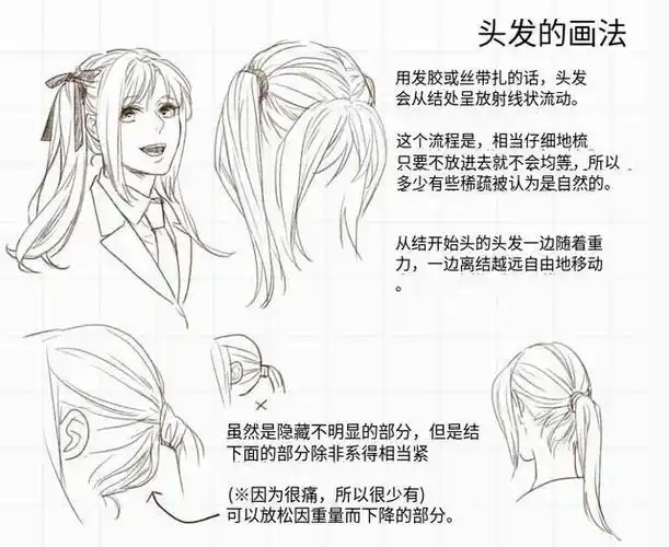 听说你还不会画头发?一学就会的动漫人物头发画法