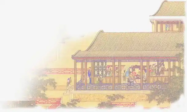 中国风房屋人群装饰免抠素材免费下载_觅元素51yuansu.com