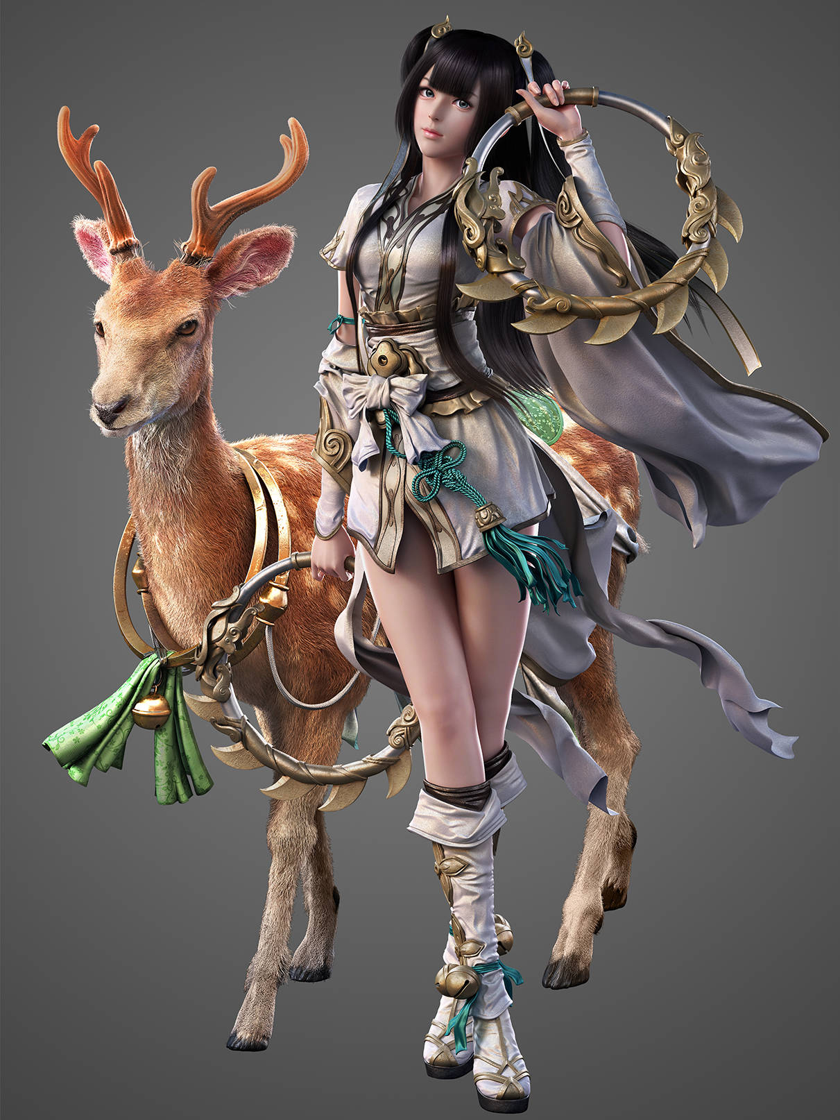 人物3d建模丨仙侠游戏人物建模作品分享