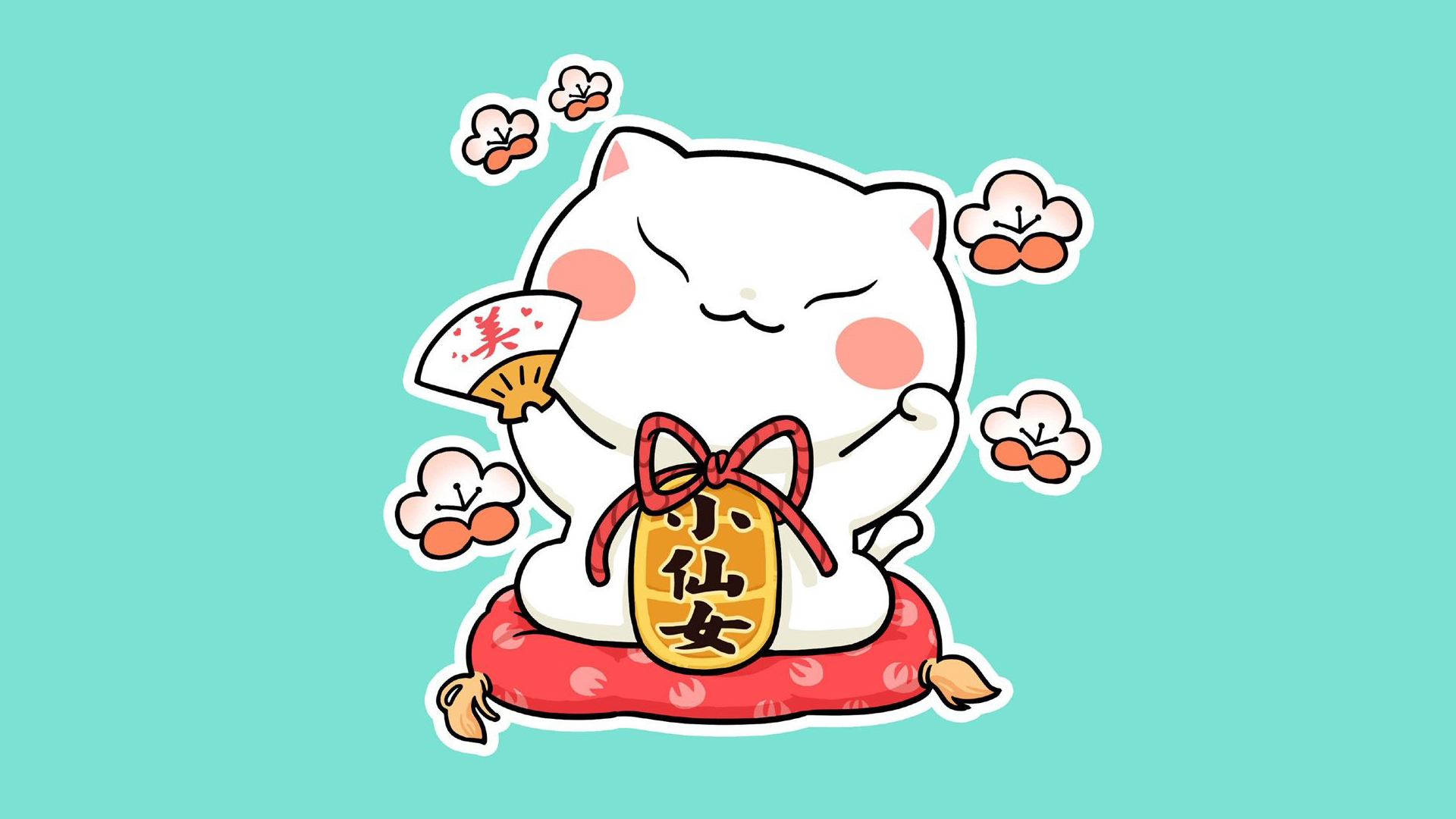 可爱萌系猫咪卡通桌面壁纸