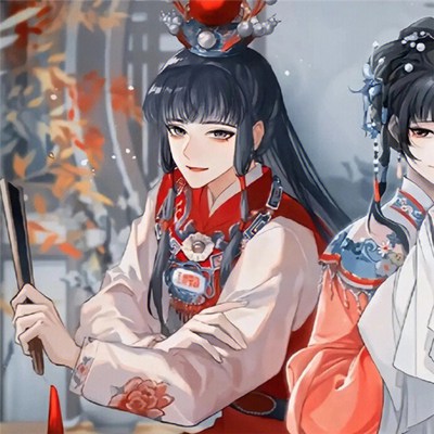 动漫版林黛玉和贾宝玉古风情侣头像图片