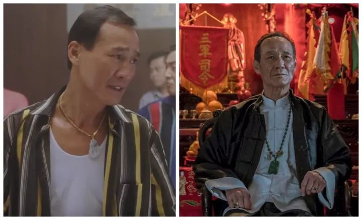 而《跛豪》里曾江演的正是第一代雷洛,《追龙》里却演起了刘德华花白