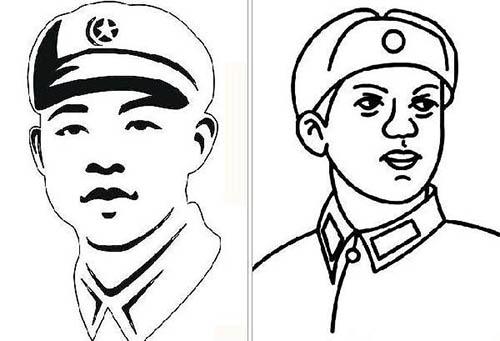 儿童简笔画革命战士