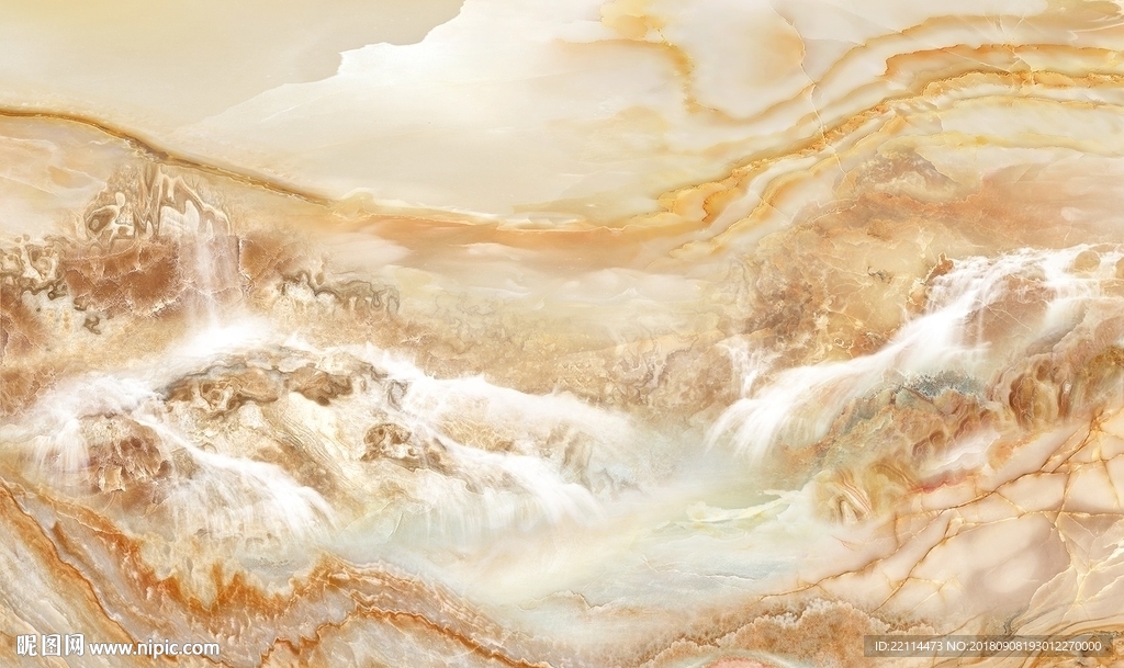 聚宝盆山水风景大理石纹背景墙图片