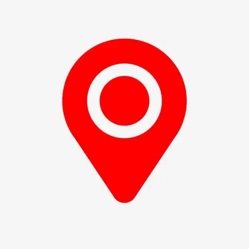 红色地点指示图标卡通