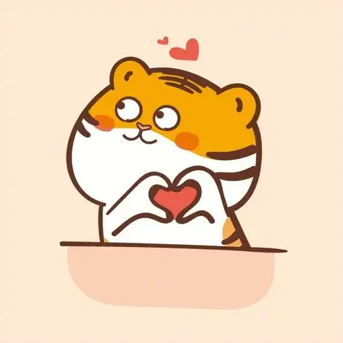 虎2022虎年ip萌萌可爱卡通图案插画生肖虎