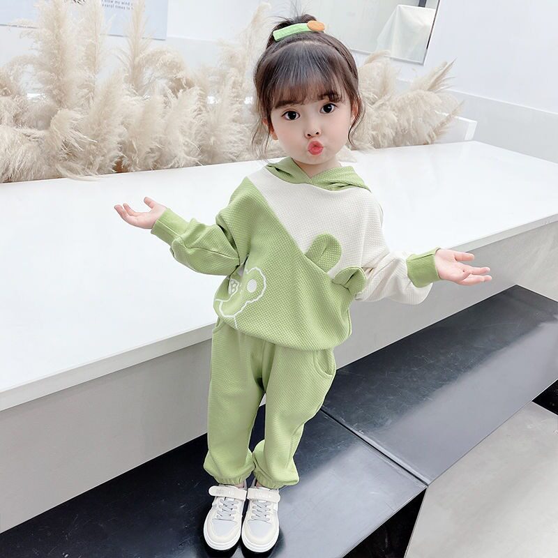 三岁女童装时髦套装洋气春季女孩休闲运动服春秋装儿童宝宝两件套