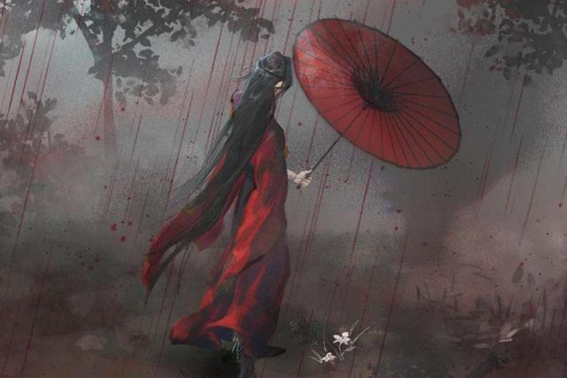 天官赐福:花城的红伞,不具攻击力,却是全漫中最温柔缱绻的武器