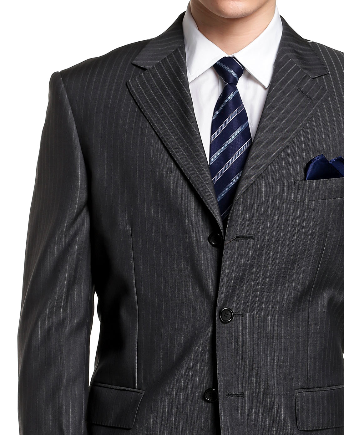 黑灰色欧式经典长袖西装