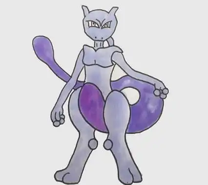 超梦简单画(超梦简笔画图片)