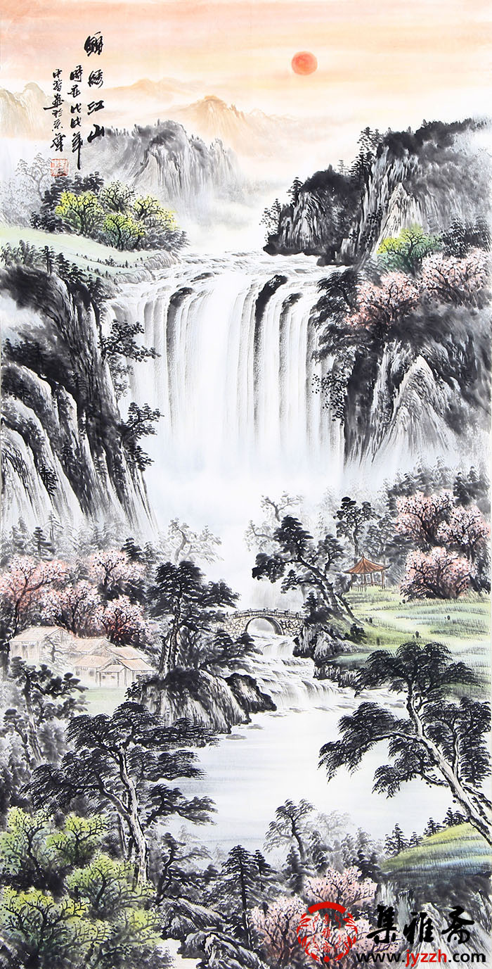家中挂什么画最旺财?旺风水的山水画,招财又纳福!_作品