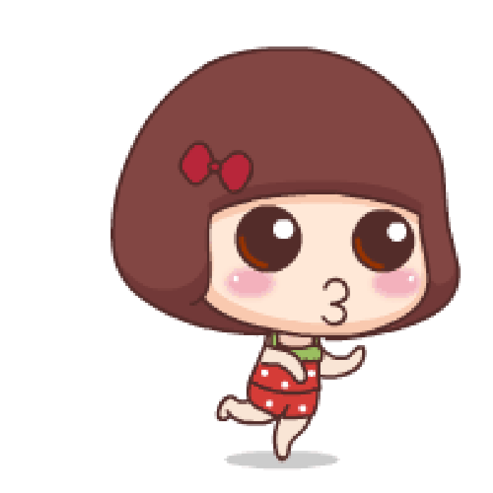 卡通gif嘟嘴gif女孩gif可爱gif红脸蛋gif